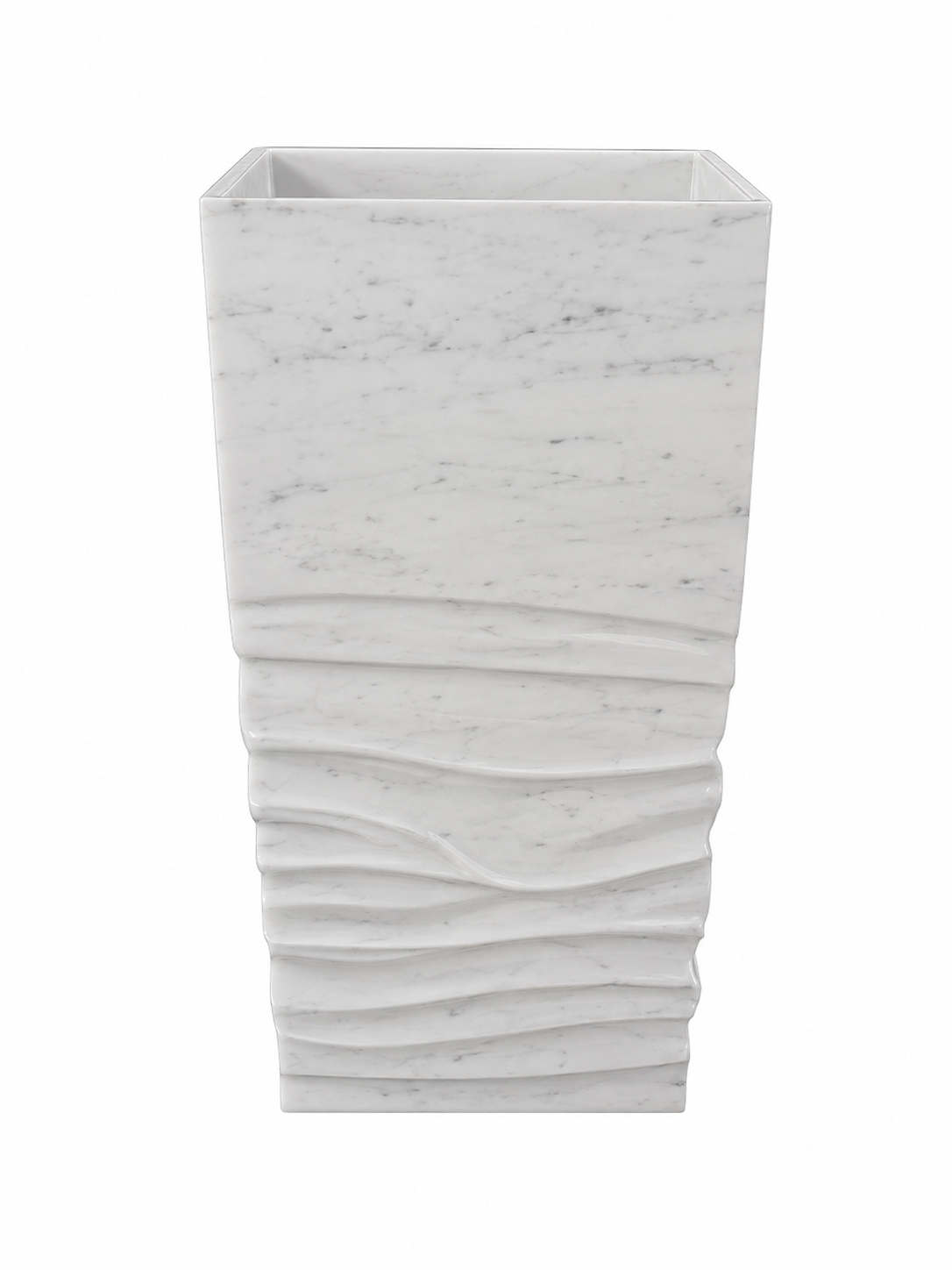 LAVABO FREESTANDING WAVE IN MARMO CARRARA